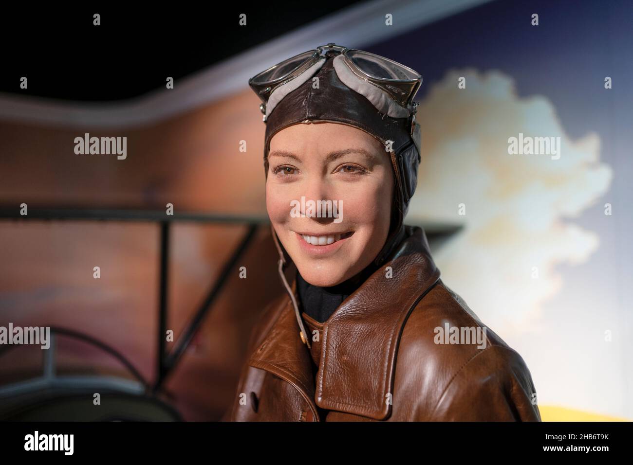 Sabiha Gokcen Wachsfigur im Madame Tussauds Istanbul. Stockfoto