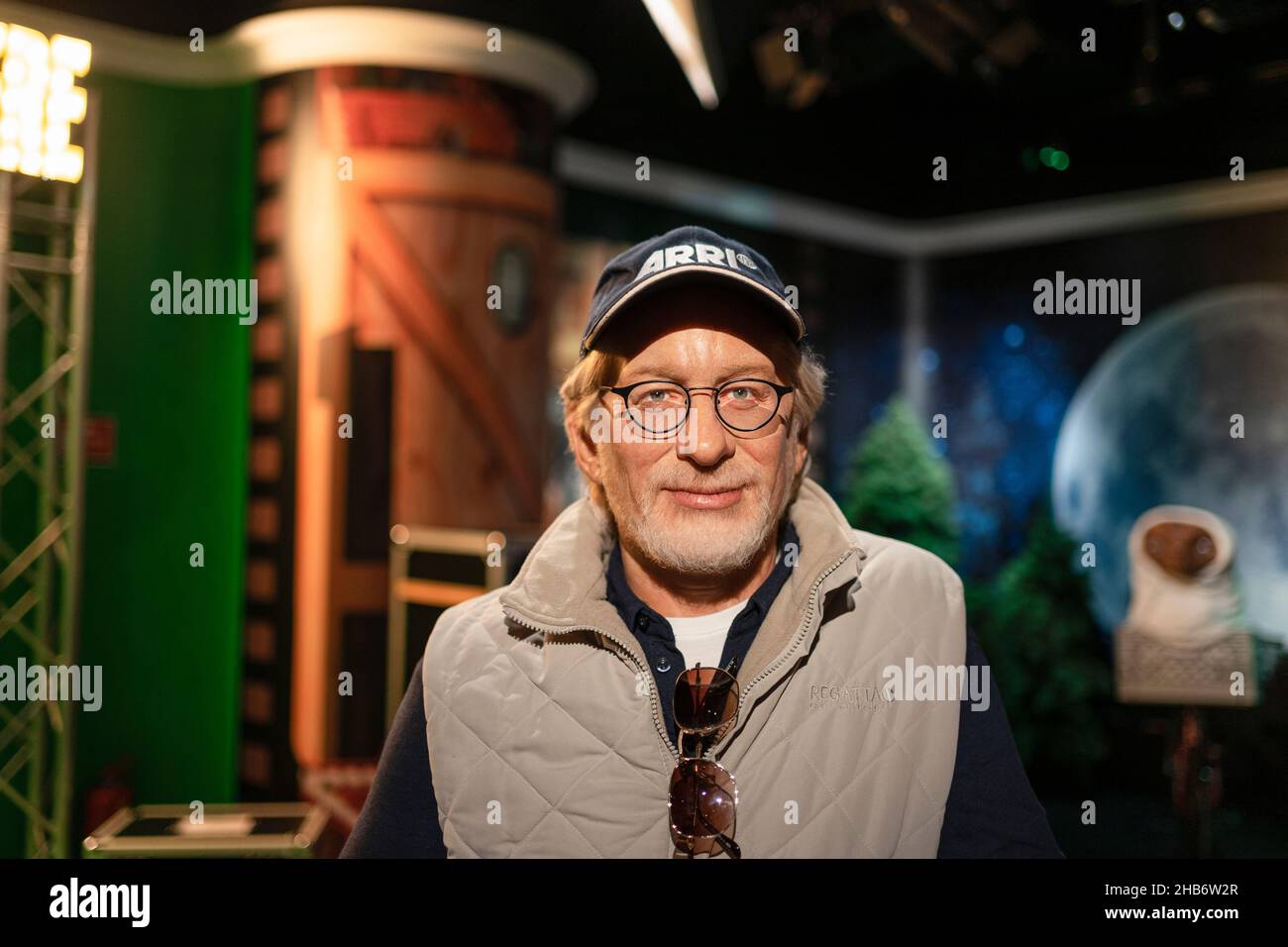 Steven Spielberg Wachsporträt bei Madame Tussauds Istanbul. Steven Spielberg ist ein amerikanischer Regisseur, Produzent und Drehbuchautor. Stockfoto