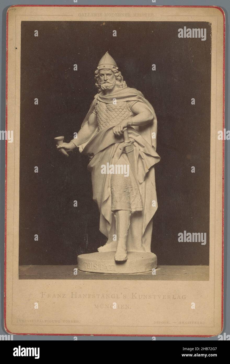 Ansicht von Tristan von K. Zumbusch, anonym, Verlag: Franz Hanfstaengl Kunstverlag A.-G. (Auf Objekt genannt), 1850 - 1900, fotografische Unterstützung, Karton, Albumdruck, Höhe 171 mm × Breite 114 mm Stockfoto