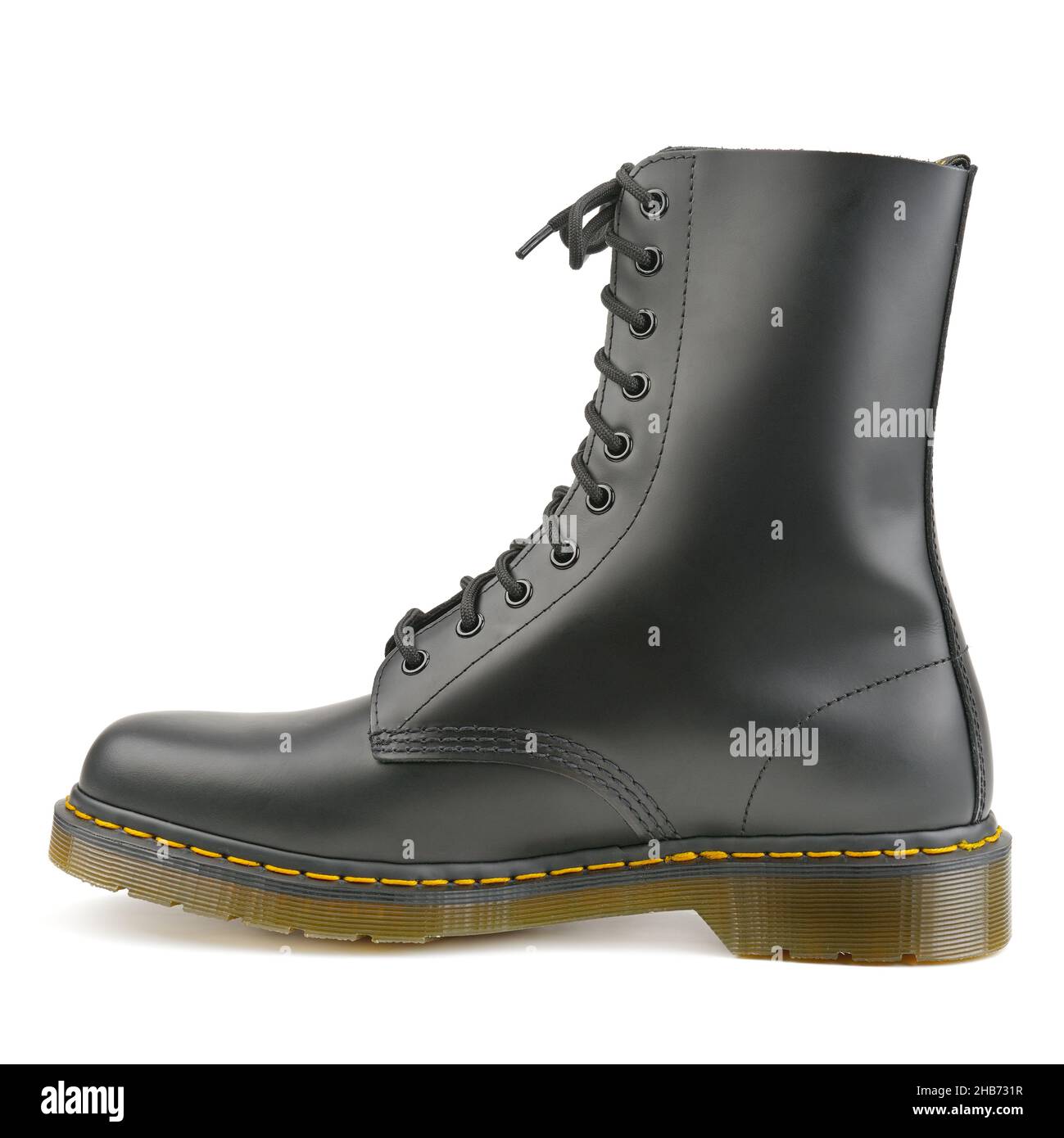 Stilvolle Herrenschuhe isoliert auf weißem Hintergrund Stockfoto