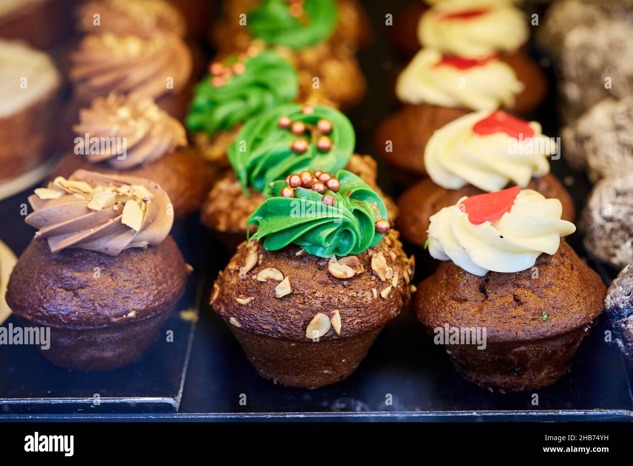 Weihnachts-Muffins; Dänemark Stockfoto