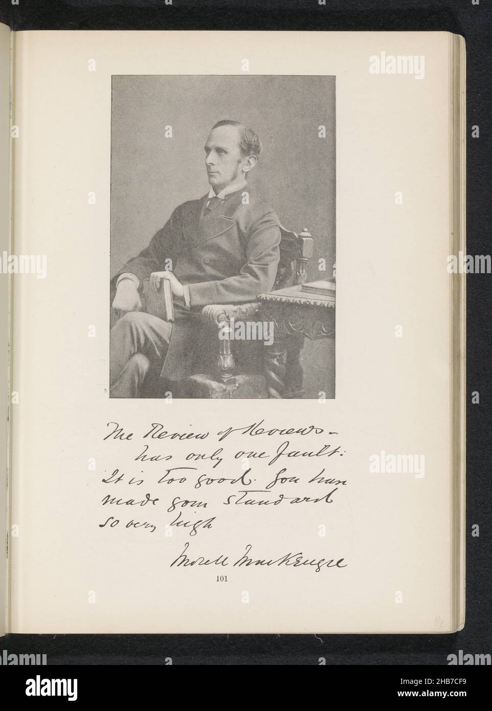 Porträt von Morell Mackenzie, Byrne & Co., anonym, c. 1881 - in oder vor 1891, Papier, Höhe 135 mm × Breite 94 mm Stockfoto