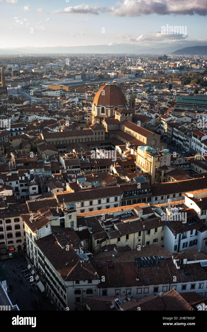 Kathedrale von Florenz von oben Stockfoto