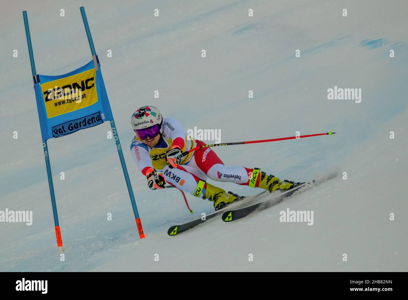 Gröden, Italien. 17th Dez 2021. Urs Kryenbuehl (SUI) im Jahr 2021 FIS Ski World Cup - Herren Super-G, alpines Skirennen in Gröden, Italien, Dezember 17 2021 Quelle: Independent Photo Agency/Alamy Live News Stockfoto