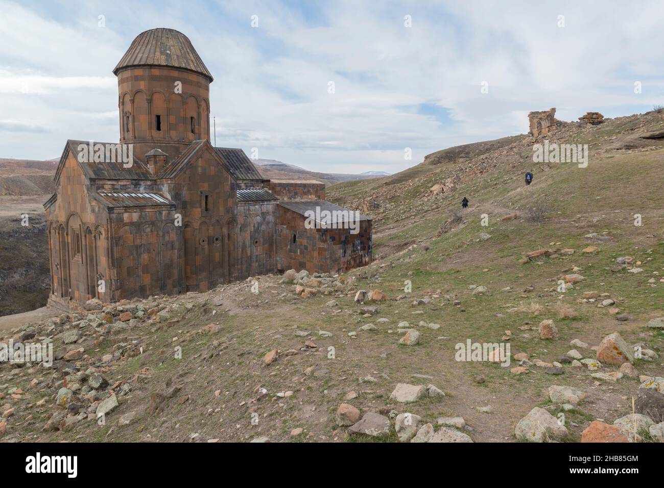 Die Kirche des heiligen Gregor von Tigran ehrt in der zerstörten mittelalterlichen armenischen Stadt Ani, die heute in der türkischen Provinz Kars liegt. Stockfoto