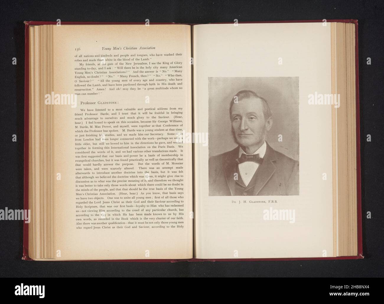 Porträt von John Hall Gladstone, Dr. J. H. Gladstone, F.R.S. (Titel auf Objekt), Hersteller: Anonym, c. 1890 - in oder vor 1895, Papier, Höhe 108 mm × Breite 82 mm Stockfoto