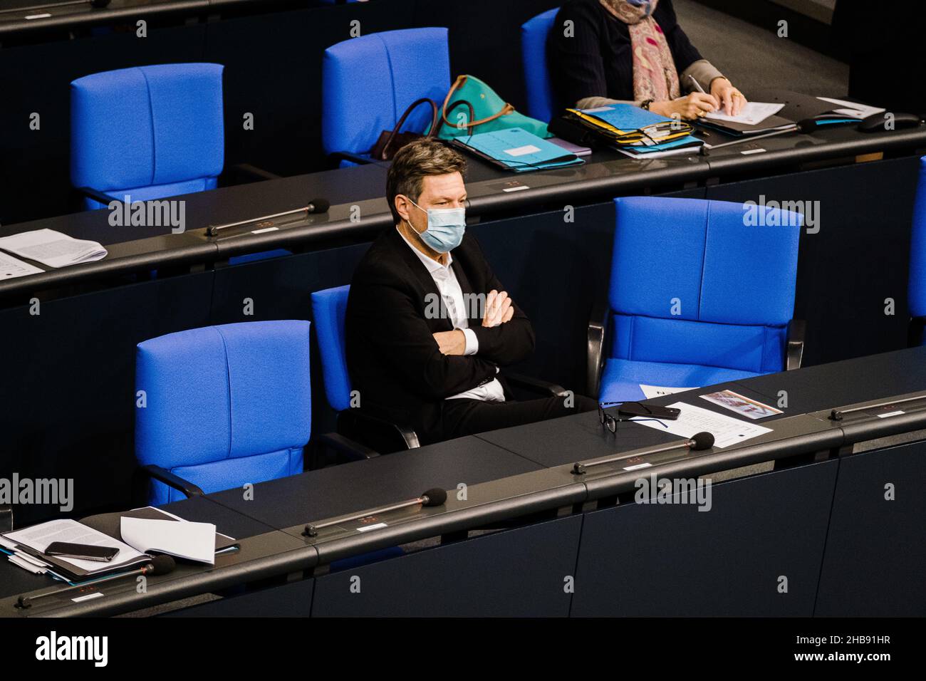 Berlin, Deutschland. 16th Dez 2021. Robert Habeck, deutscher Politiker und Vizekanzler Deutschlands, Bundesminister für Wirtschaft und Klimaschutz. (Bild: © Ralph Pache/PRESSCOV über ZUMA Press Wire) Stockfoto