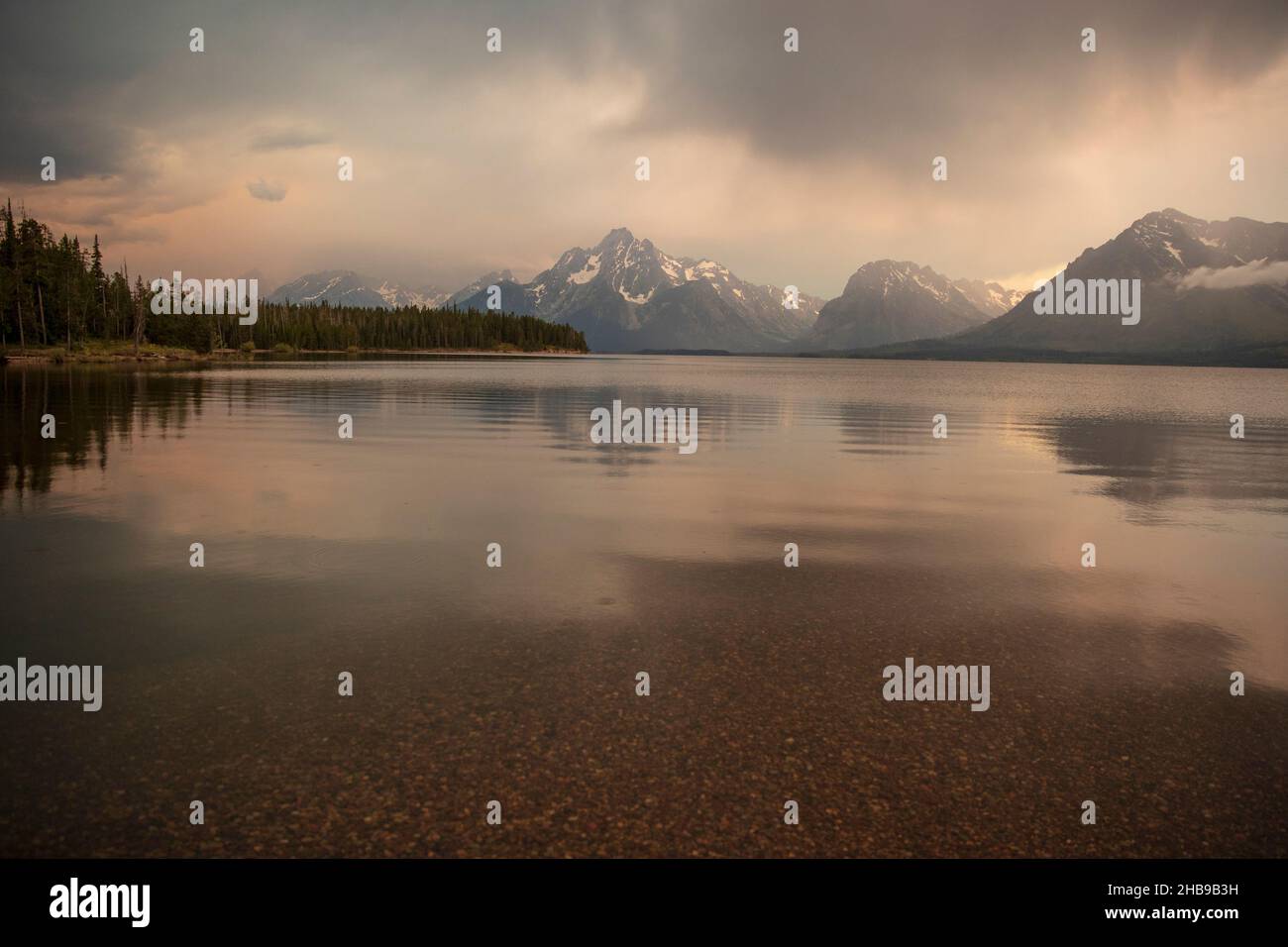 Jackson Lake in Wyoming Stockfoto