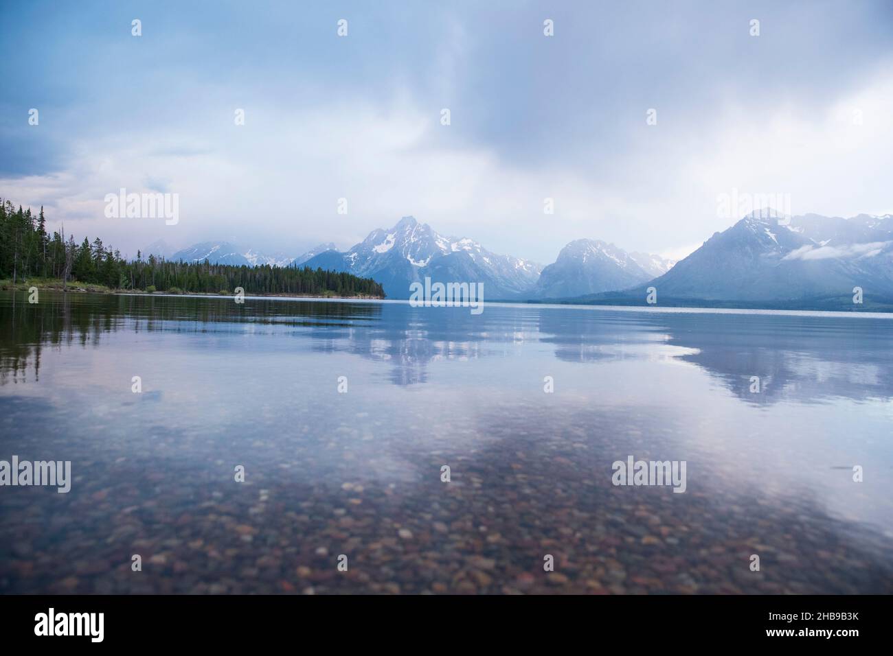 Jackson Lake in Wyoming Stockfoto