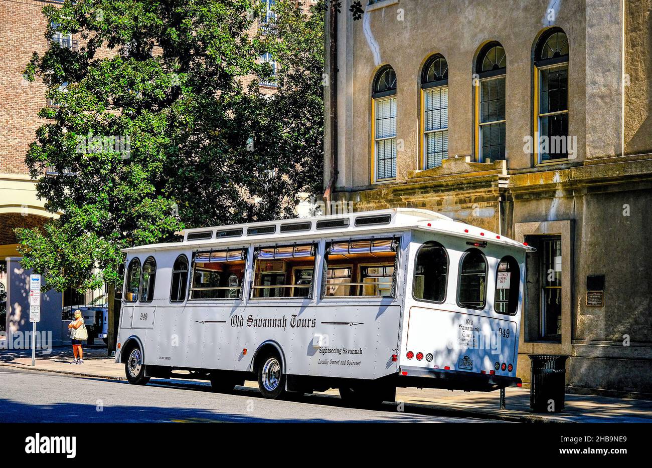 Alte Savannah Tour Bus Stockfoto