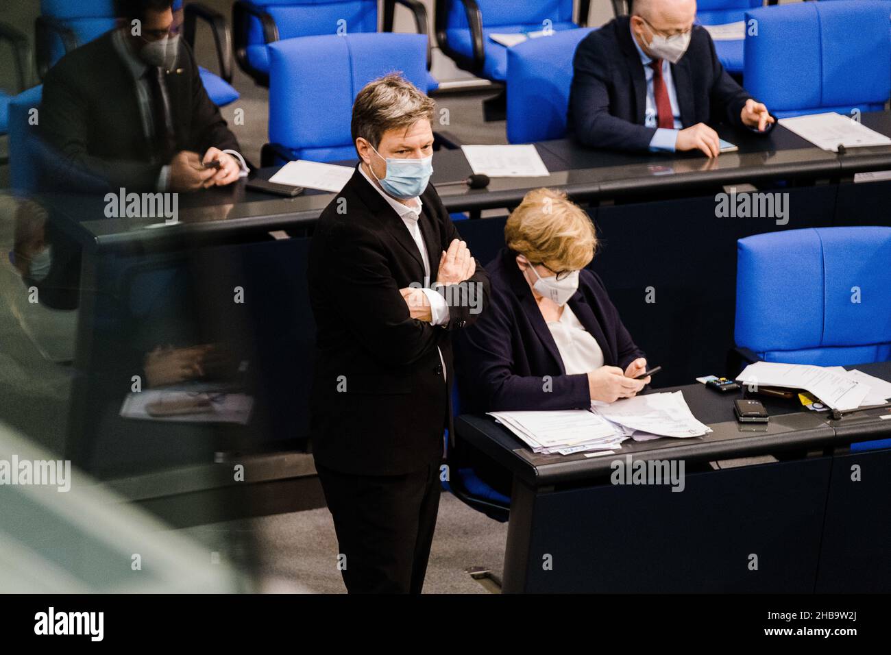 Berlin, Deutschland. 16th Dez 2021. Der deutsche Politiker Robert Habeck. (Bild: © Ralph Pache/PRESSCOV über ZUMA Press Wire) Stockfoto