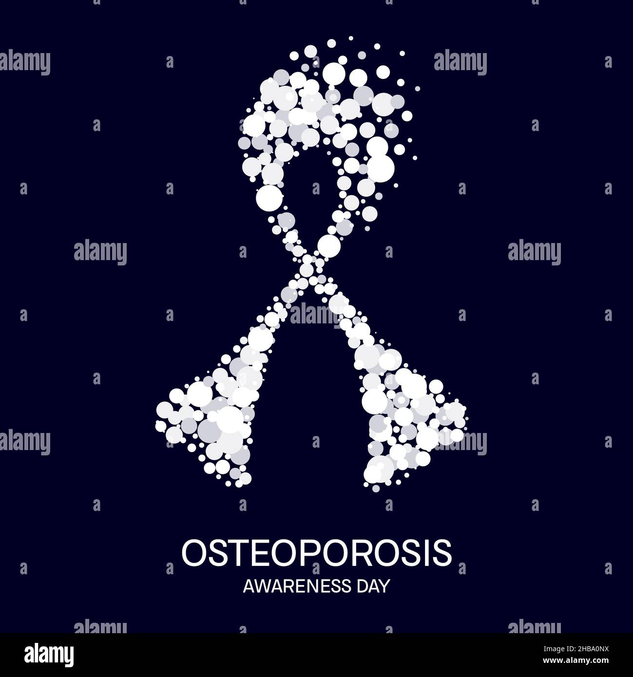 Band zur Sensibilisierung für Osteoporose, konzeptionelle Illustration. Stockfoto