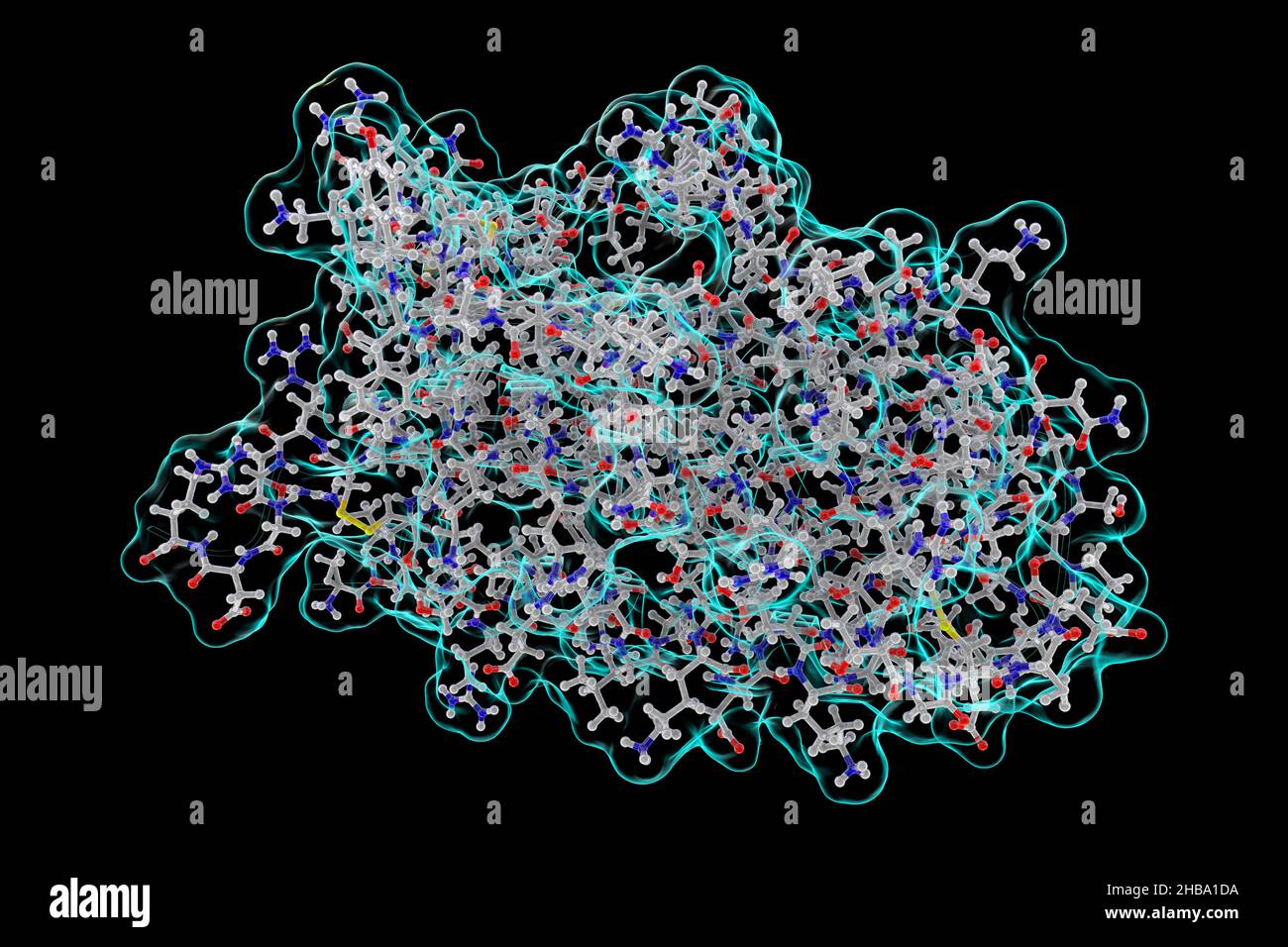 Hormon Erythropoietin (humanes EPO, Epoetin). EPO stimuliert die Produktion von roten Blutkörperchen. Es wird als Medizin und im Sport Doping verwendet. Stockfoto