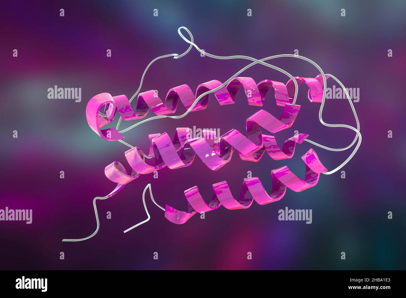 Hormon Erythropoietin (humanes EPO, Epoetin). EPO stimuliert die Produktion von roten Blutkörperchen. Es wird als Medizin und im Sport Doping verwendet. Stockfoto