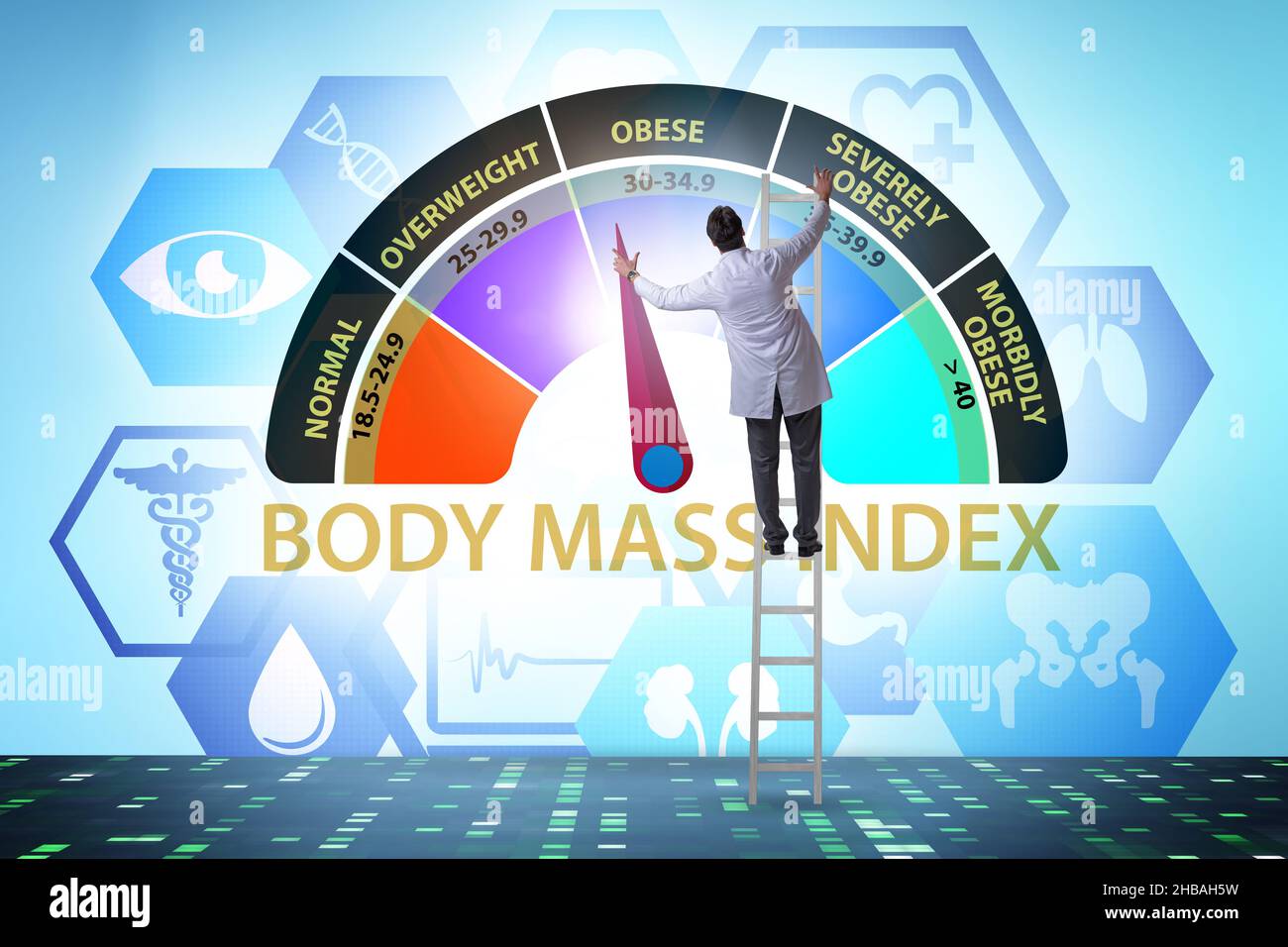 Konzept Des BMI - Body-Mass-Index Mit Dem Ernährungsberater ...