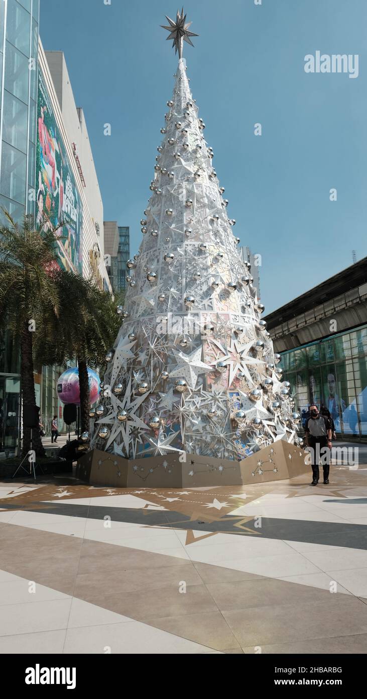 Siam Paragon Siam Center Plaza Weihnachtsdekorationen Bangkok Thailand Stockfoto