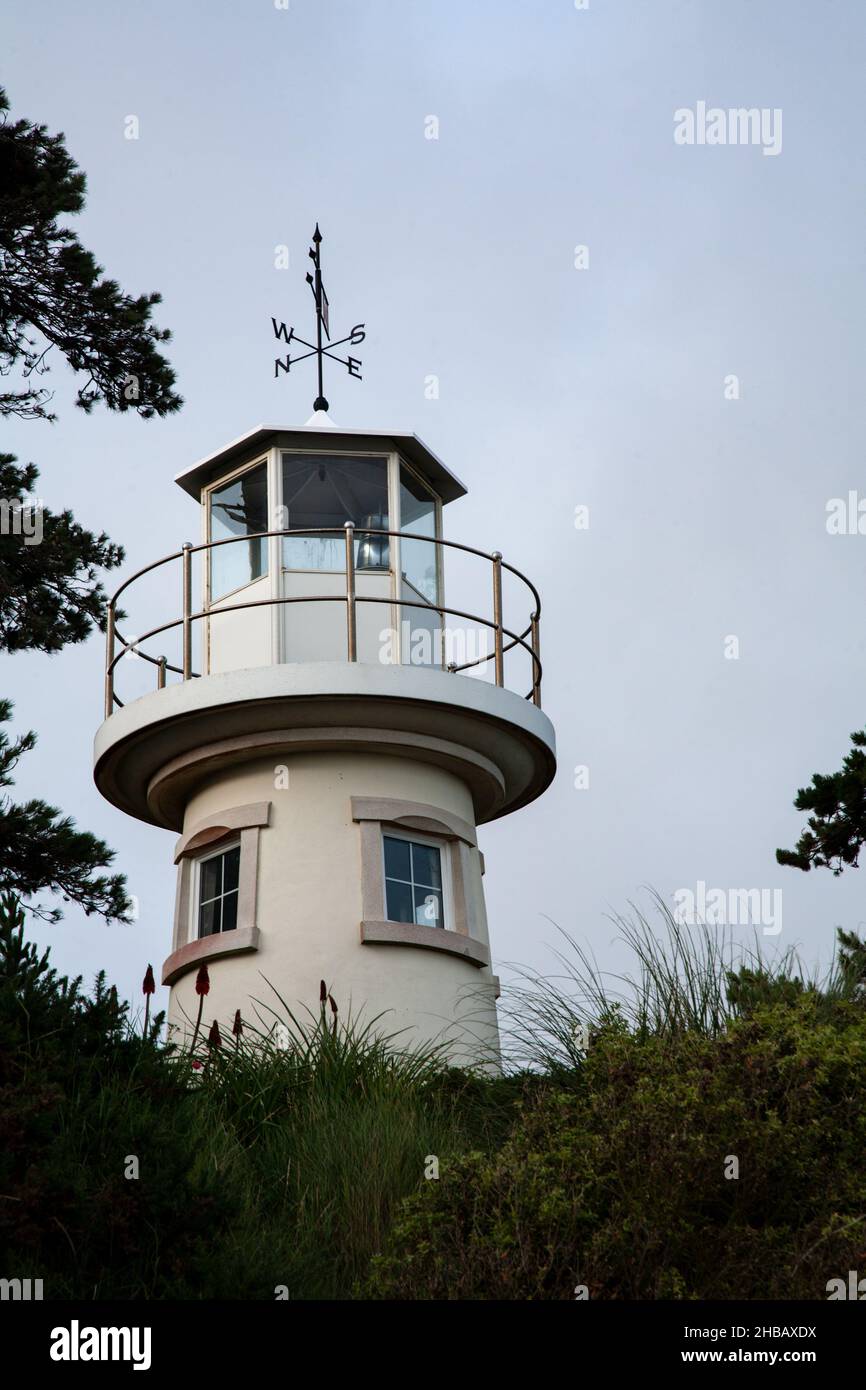 Millenium Leuchtturm am Lepe Beach am Solent, in der Nähe von Calshot, Hampshire, England. Stockfoto