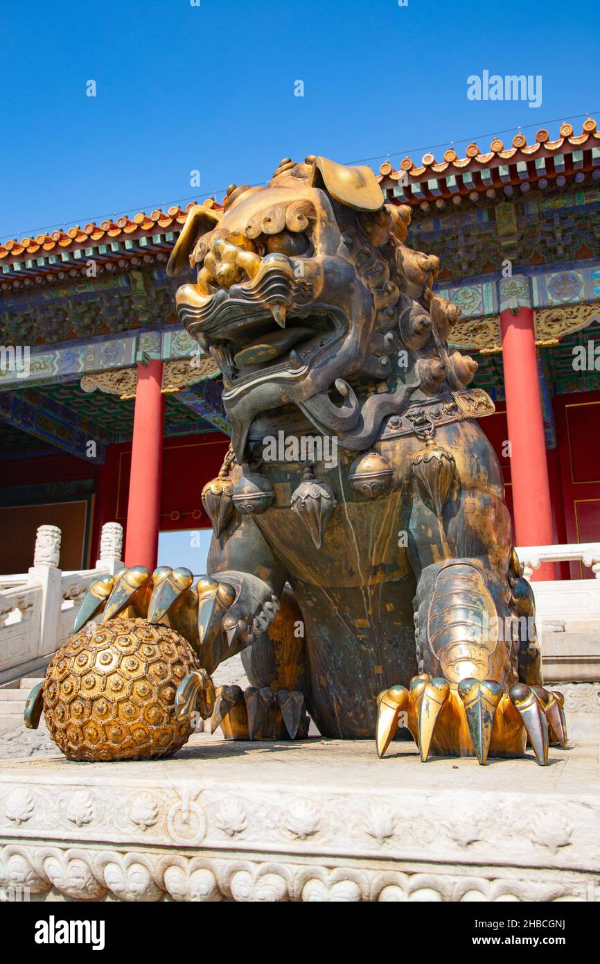 Peking, China - Oktober 14, 2017: Die Verbotene Stadt (Palace Museum), die chinesische Kaiserpalast aus der Ming Dynastie bis zum Ende der Qing dynasten Stockfoto