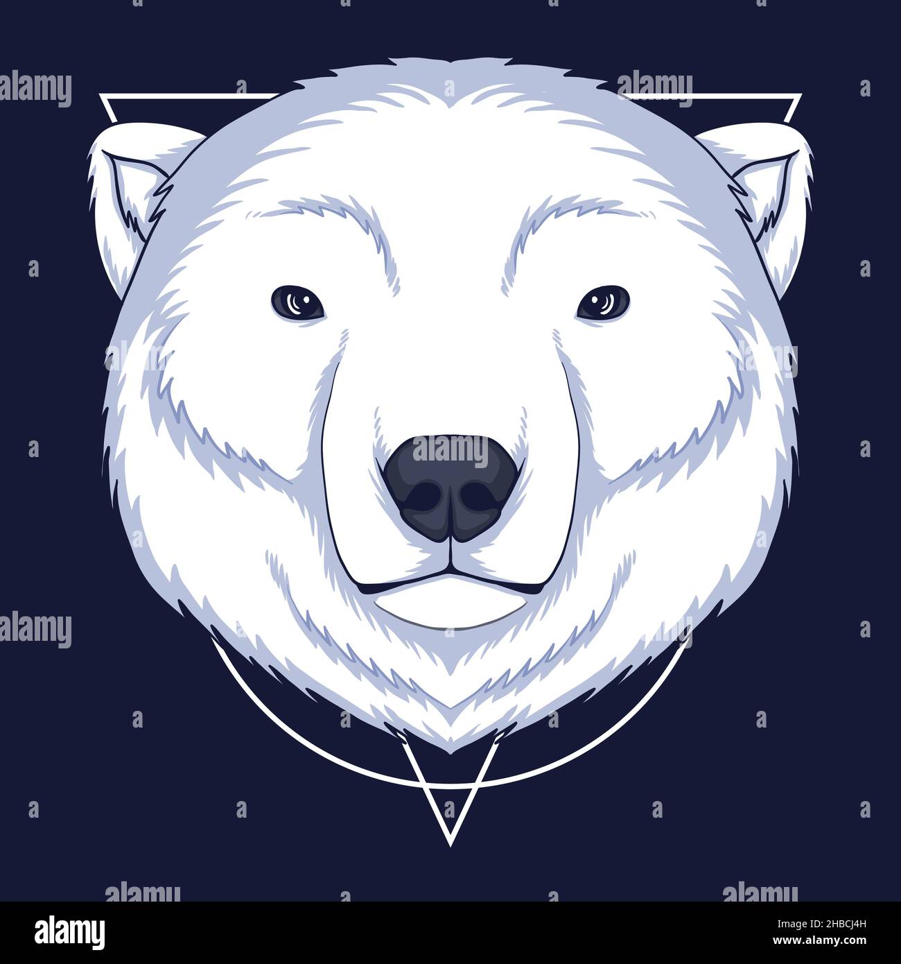 Vektorgrafik Eisbärkopf Stock Vektor