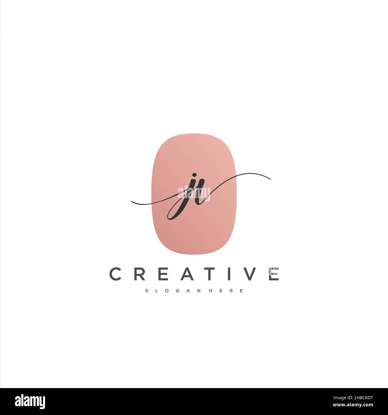 JV erste Handschrift minimalistischen geometrischen Logo Vorlage Vektor-Kunst, Logo für Business-Schönheit, Mode und andere Kunst Stock Vektor