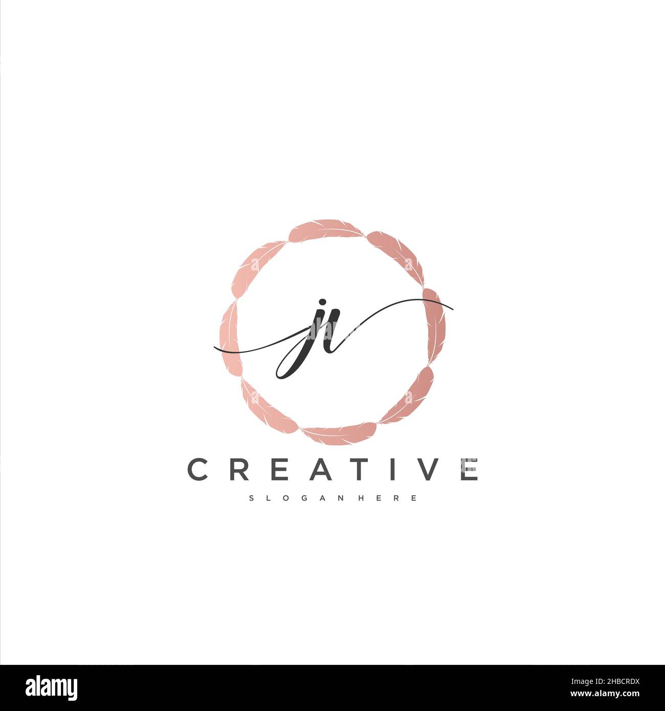JV erste Handschrift minimalistischen geometrischen Logo Vorlage Vektor-Kunst, Logo für Business-Schönheit, Mode und andere Kunst Stock Vektor