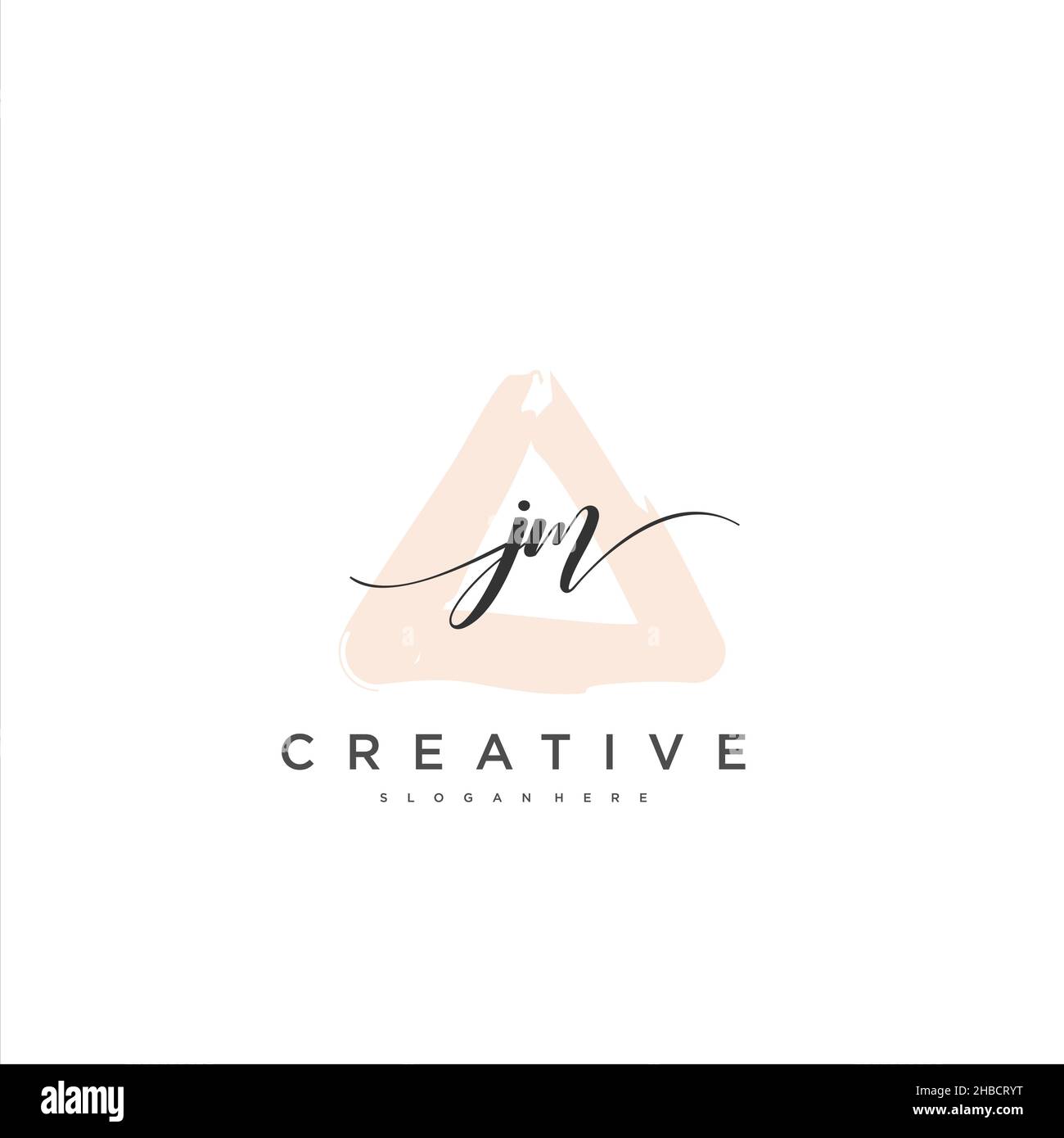 JM anfängliche Handschrift minimalistisches geometrisches Logo Vorlage Vektor-Kunst, Logo für Business-Schönheit, Mode und andere Kunst Stock Vektor