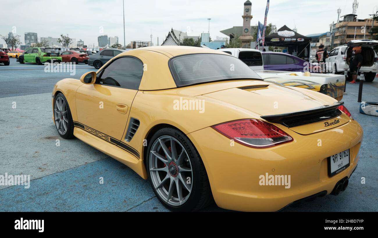 Pattaya Auto am Strand Sonntag, 19th 2021. Dezember Stockfoto