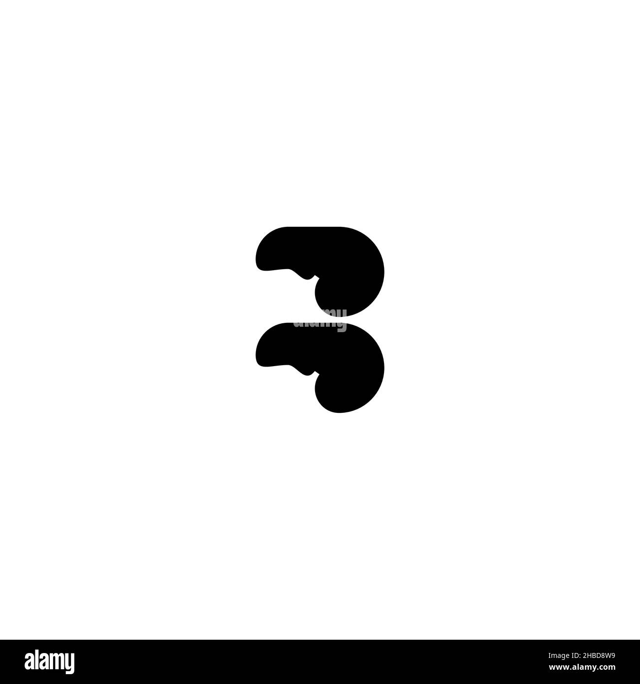 Symbol für Boxhandschuhe. Einfache Stil Boxen Herausforderung Event Poster Hintergrund-Symbol. Logo-Design-Element. Boxhandschuhe im T-Shirt-Druck. Stock Vektor