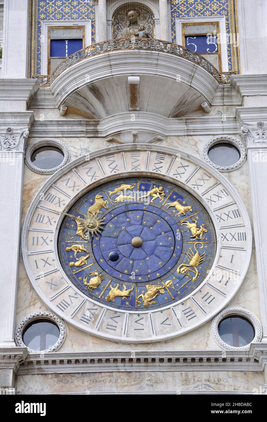 Markusturm, Markusplatz, Venedig (Venedig), Region Venetien, Italien Stockfoto