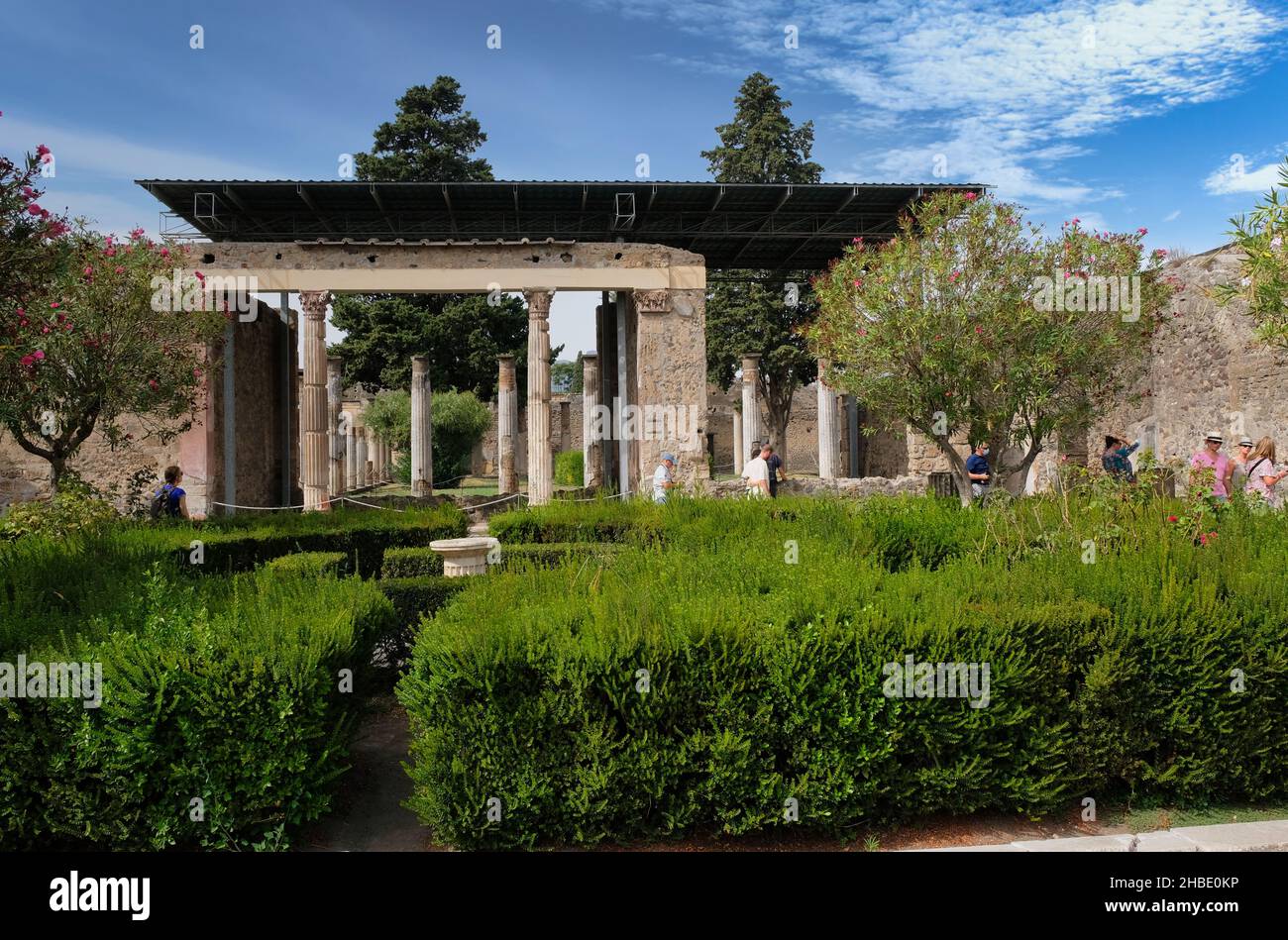 Das Haus des Faun war eines der größten und beeindruckendsten Privathäuser in Pompeji, Italien, und beherbergte viele große Kunstwerke Stockfoto