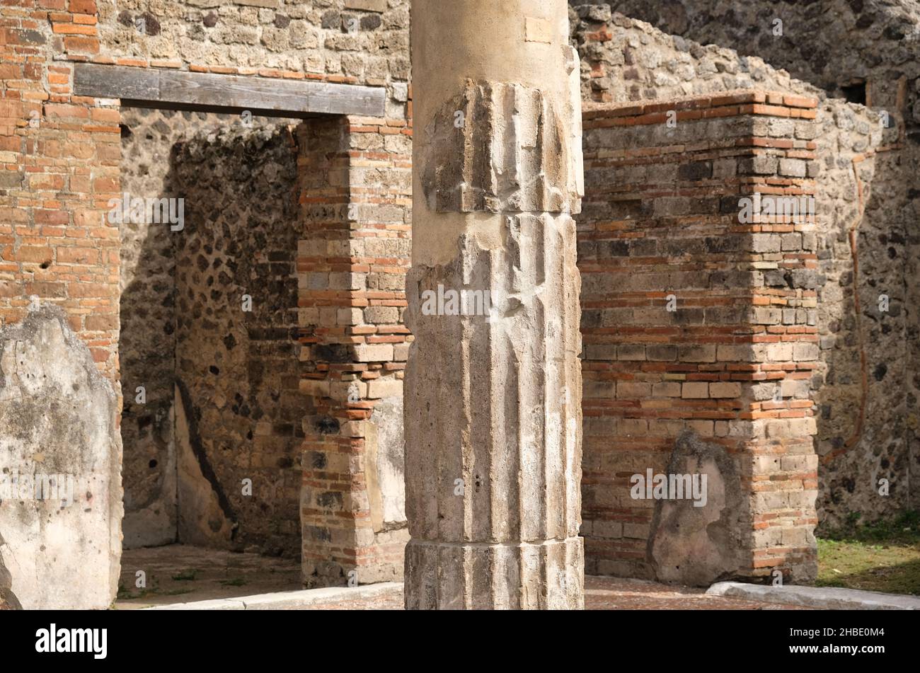 Das Haus des Faun war eines der größten und beeindruckendsten Privathäuser in Pompeji, Italien, und beherbergte viele große Kunstwerke Stockfoto