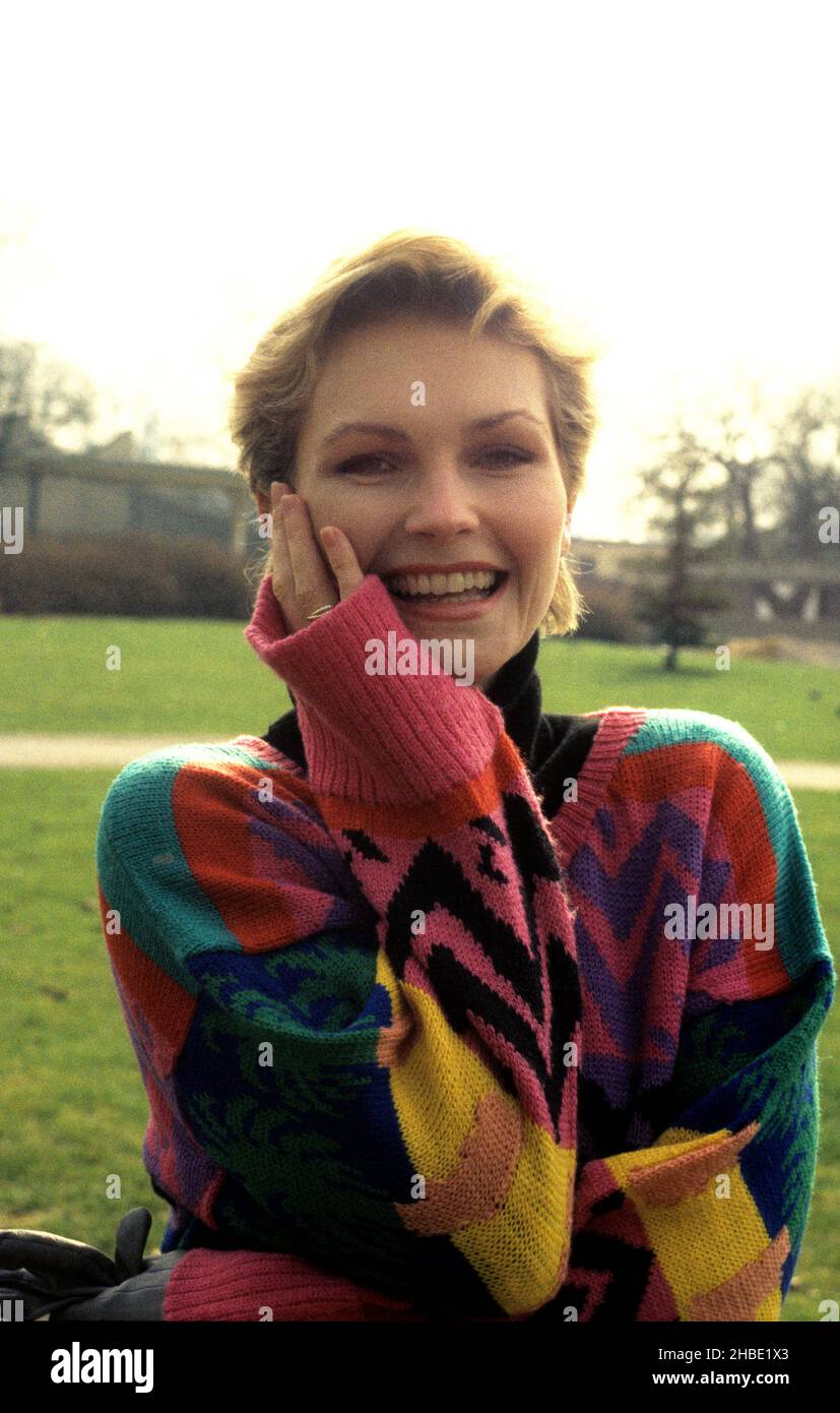 Schauspielerin Fiona Fullerton im Jahr 1987 Stockfoto