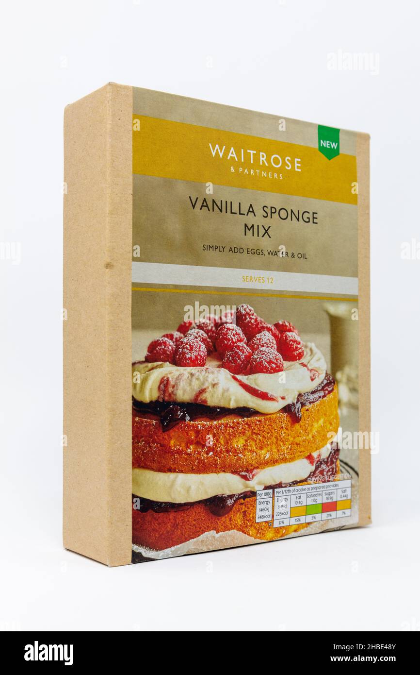 Waitrose Vanilla Sponge Mix Stockfoto