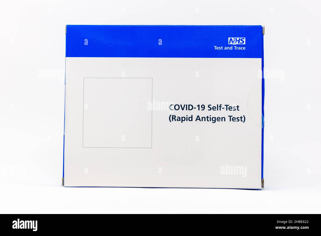 NHS Test & Trace - schneller Antigentest Stockfoto