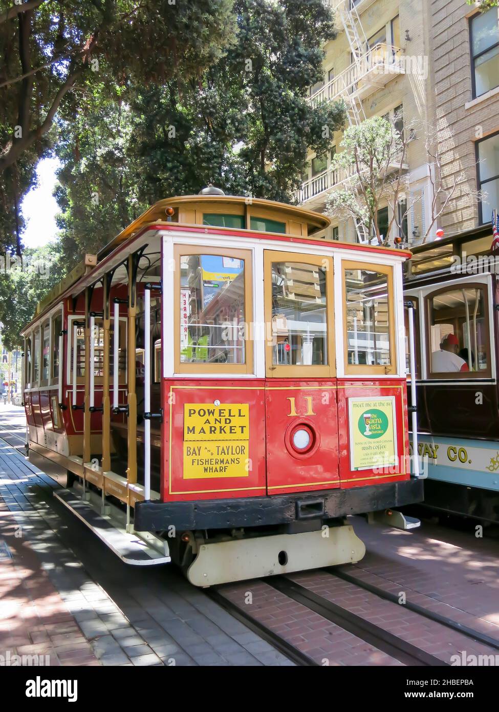 Cable Car - San Francisco, Kalifornien Stockfoto