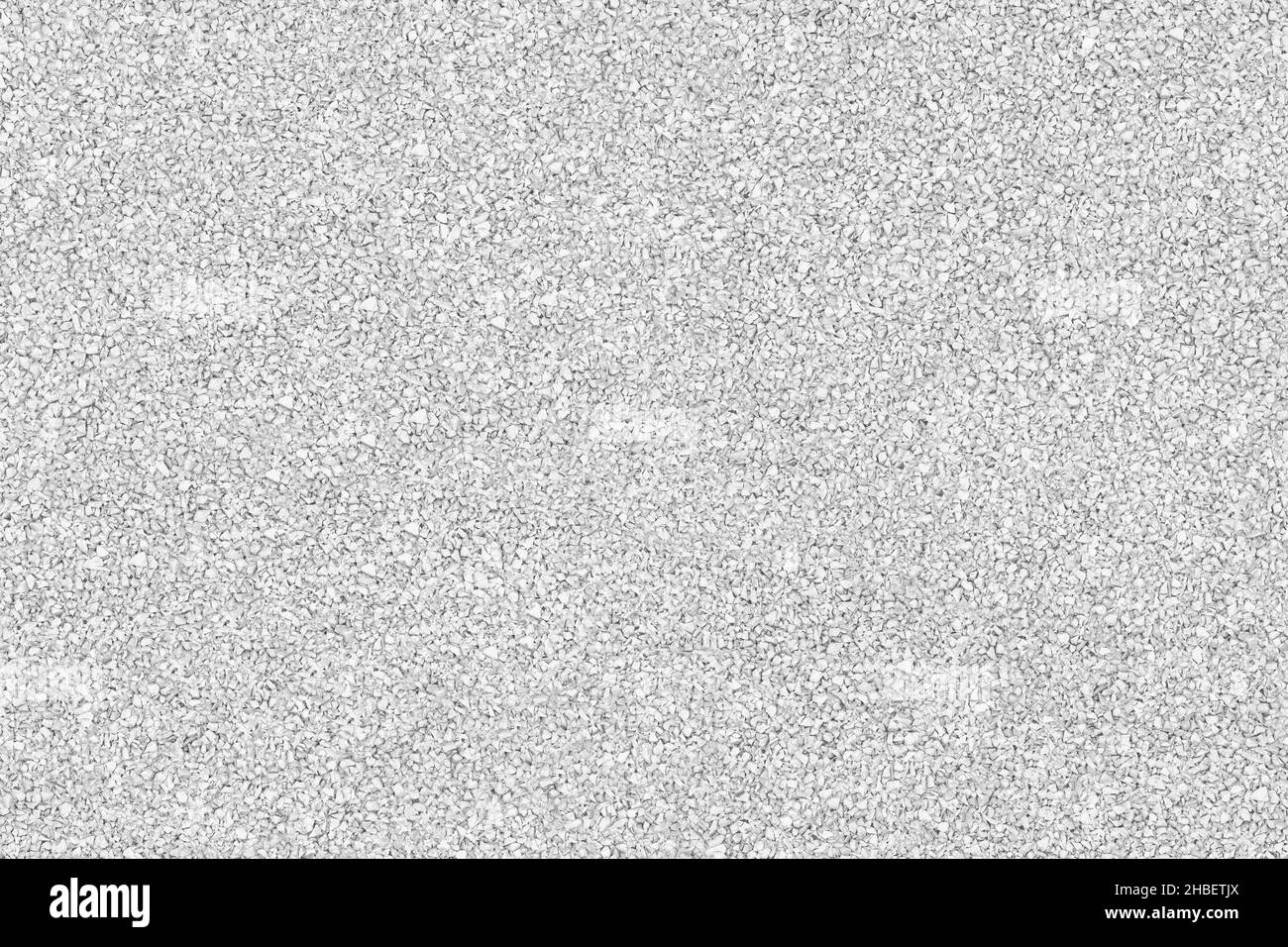 Hintergrund von feinen weißen Polymergranulaten Stockfoto