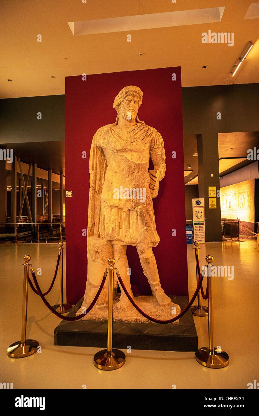 Das Archäologiemuseum von Antakya, das für seine umfangreiche Sammlung römischer und byzantinischer Mosaiken bekannt ist. Stockfoto