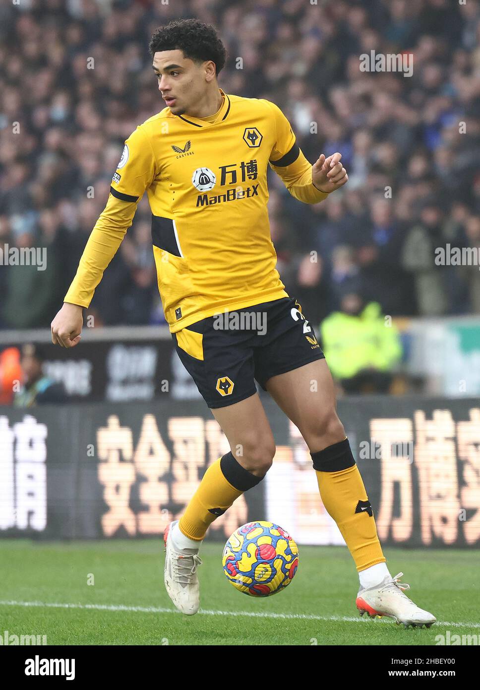 Wolverhampton, England, 19th. Dezember 2021. Ki-Jana Hoever von Wolverhampton Wanderers während des Premier League-Spiels in Molineux, Wolverhampton. Bildnachweis sollte lauten: Darren Staples / Sportimage Stockfoto