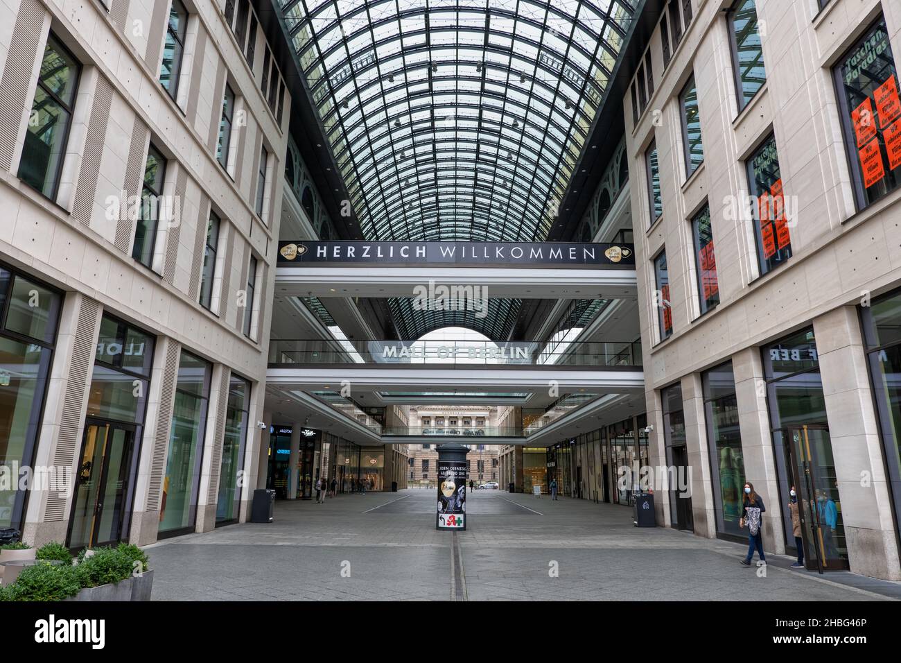 LP12 Mall of Berlin am Leipziger Platz, einem Einkaufszentrum in der Stadt Berlin, Deutschland. Stockfoto