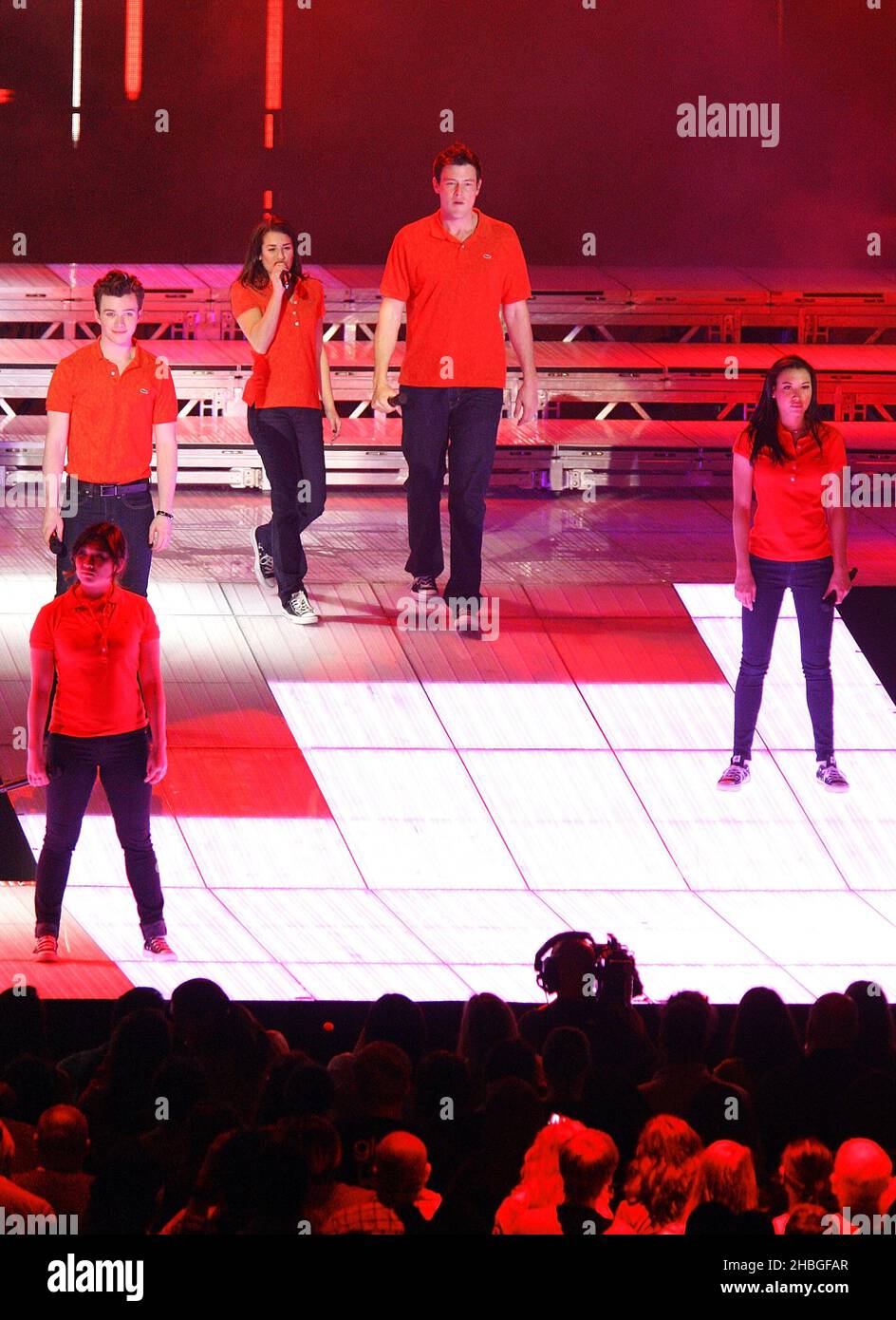 Glee the Live Tour Performance in der 02 Arena am 25. Juni 2011. Stockfoto