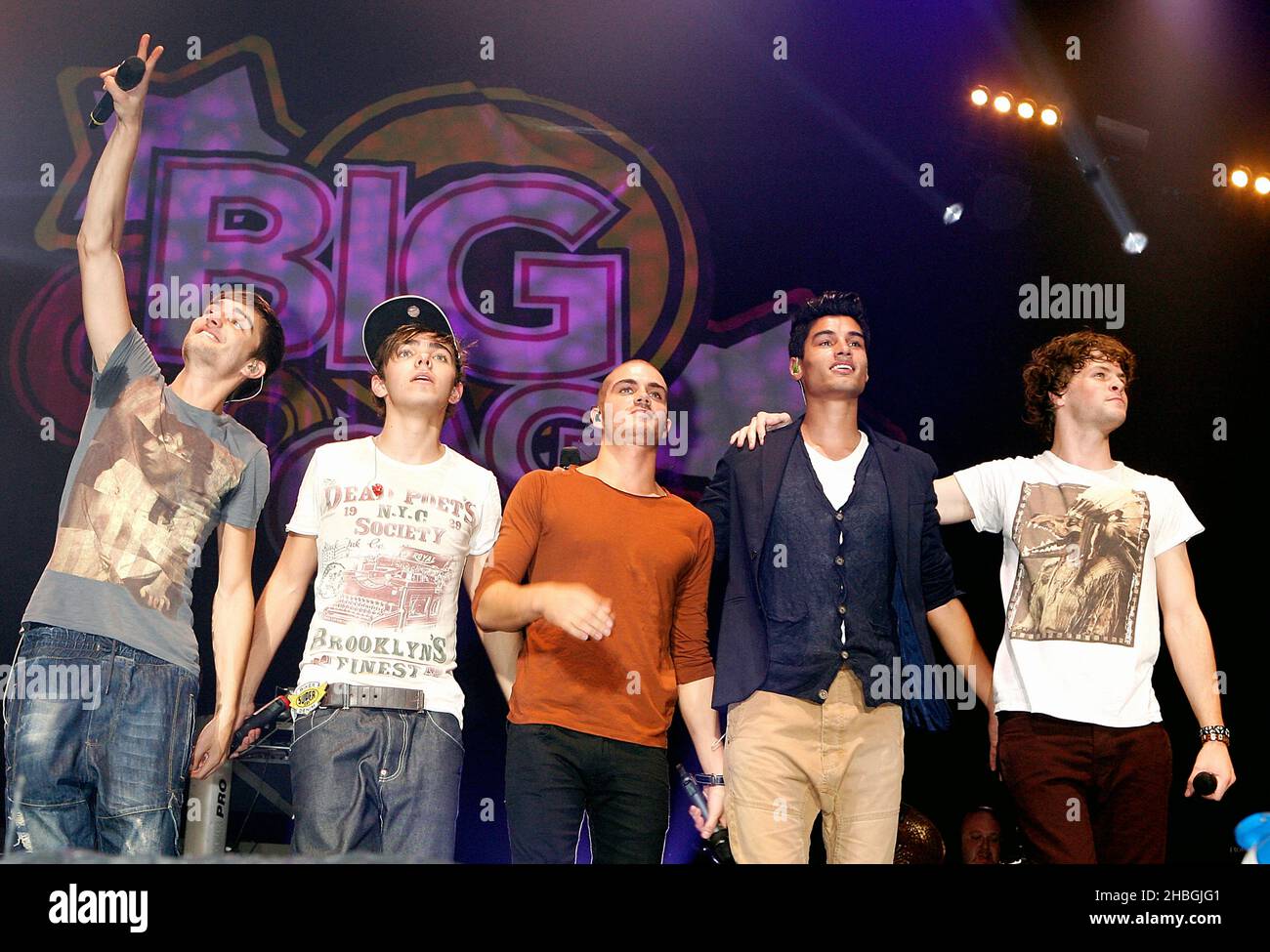 The Wanted treten im Big Gig von Girlguiding in Großbritannien in der Wembley Arena in London auf. Stockfoto