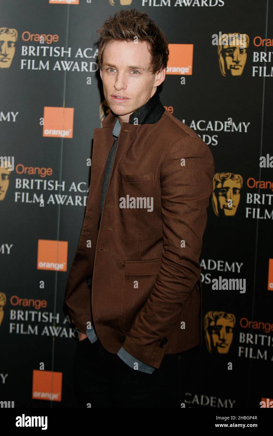 Eddie Redmayne, Schauspieler, nominiert für die Orange British Academy Film Awards Orange Star Rising bei der BAFTA, London, am 11,2012. Januar. Stockfoto