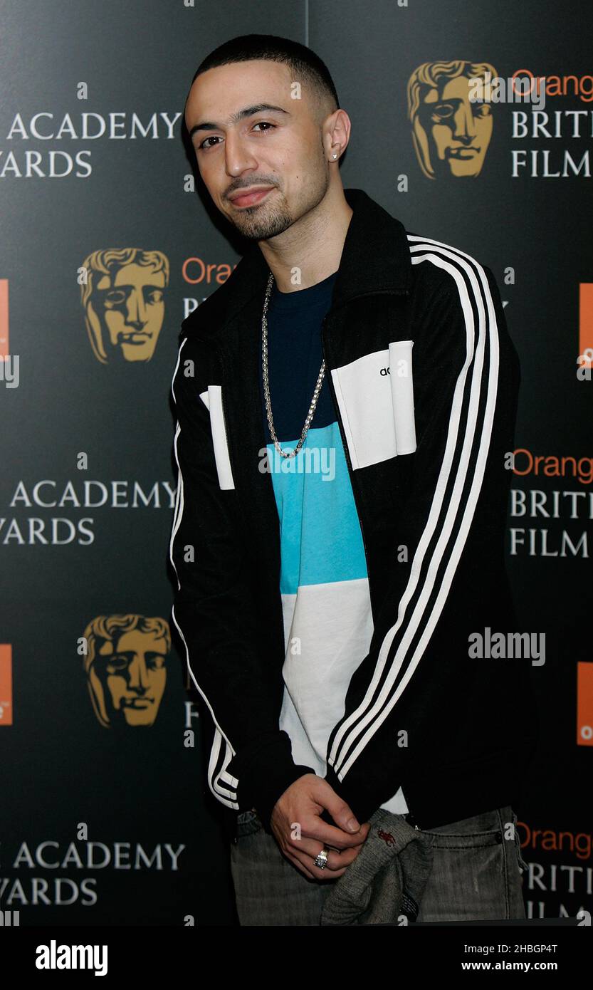 Adam Deacon, Schauspieler-Nominierter für die Orange British Academy Film Awards Orange Star Rising bei BAFTA, London, am 11,2012. Januar. Stockfoto