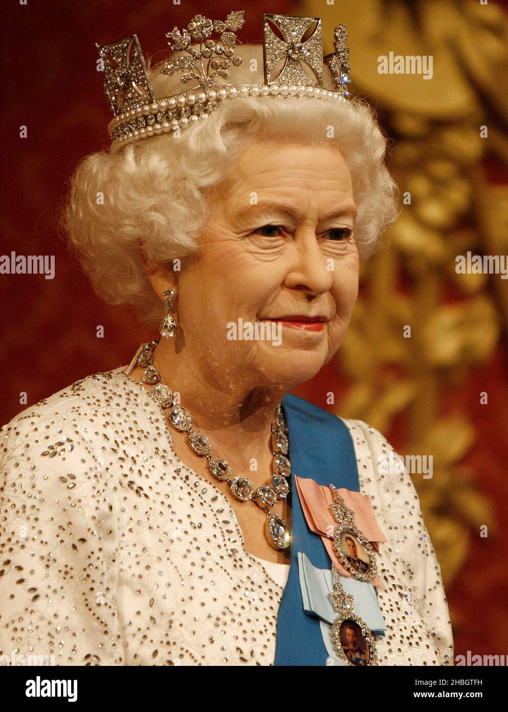 Die neue Wachsfigur von Elizabeth II., ihrer Majestät der Königin, wurde bei Madame Tussauds enthüllt. Zu Ehren ihres Diamond Jubilee, London Stockfoto