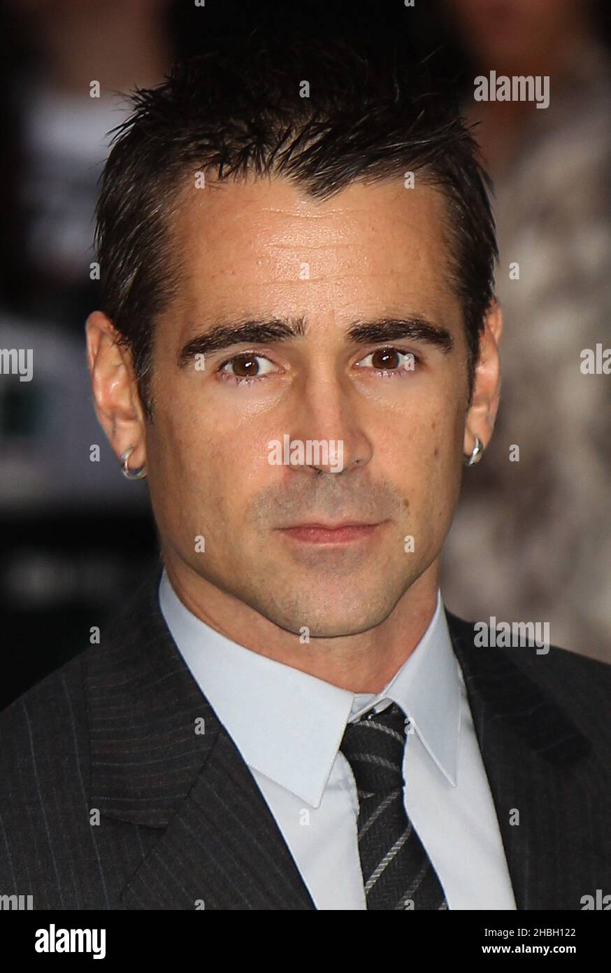 Colin Farrell kommt zur britischen Premiere von Total Recall im Vue West End in London. Stockfoto