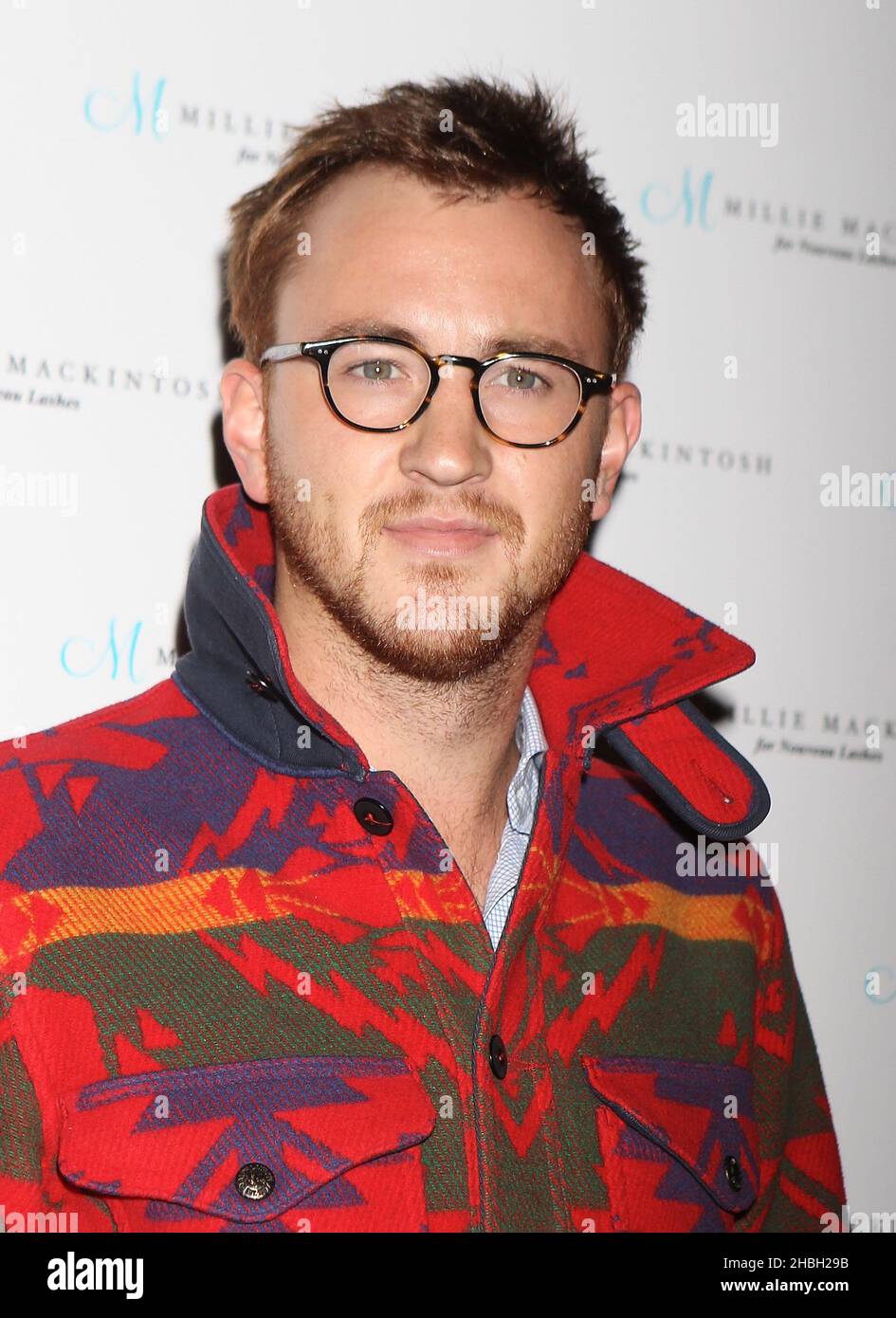 Francis Boulle besucht Millie Mackintoshs „Made in Chelsea“-Star bei der Eyelash Range Launch mit der Nouveau Beauty Group im Sanctum Hotel, Soho in London. Stockfoto