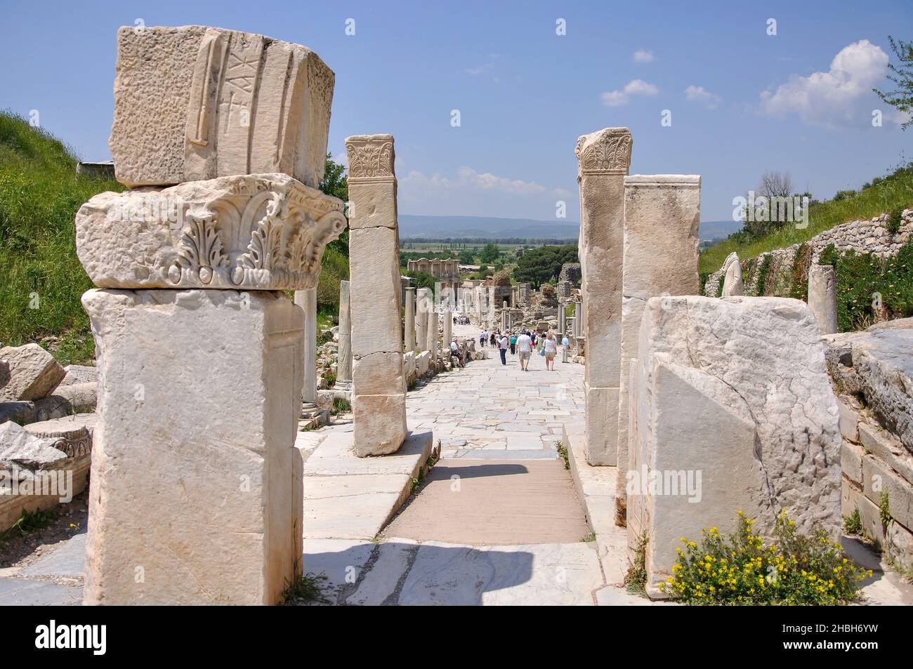 Tor des Herkules, antike Stadt Ephesus, Selcuk, Provinz Izmir, Republik Türkije Stockfoto