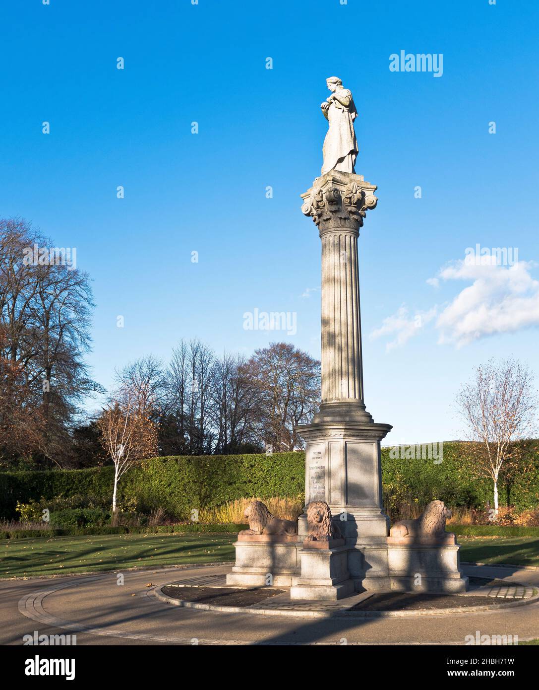 dh Duthie Park ABERDEEN SCOTLAND Parks Hygeia-Denkmal-Statue Stockfoto