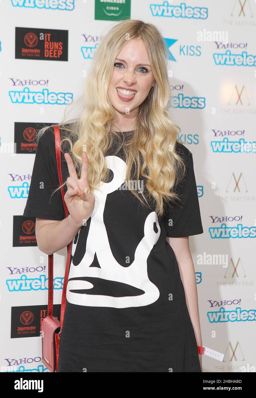 Diana Vickers bei der Pre-Party für Yahoo! Wireless Festival 2013 im Mayfair Hotel in London. Stockfoto