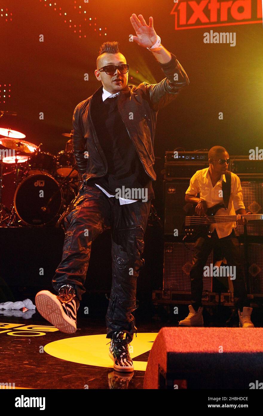 Sean Paul ist Schlagzeilen und spielt live auf der Bühne des BBC Radio 1Xtra im Hammersmith Apollo in London. Stockfoto